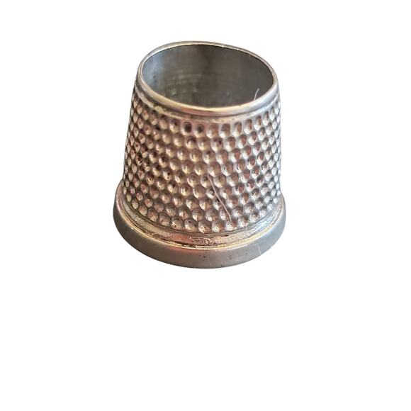 Sterling Silver Tailor's Thimble 8 - Picture 2 of 2